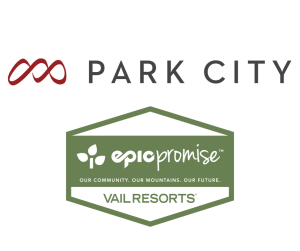 Park City Mountain and Vail Resorts Epic Promise logos. 