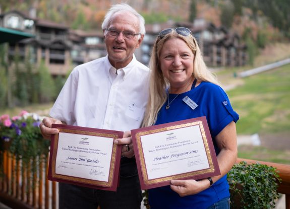 Jim Gaddis and Heather Ferguson-Sims Honored with 2025 Trisha J. Worthington Award from Park City Community Foundation